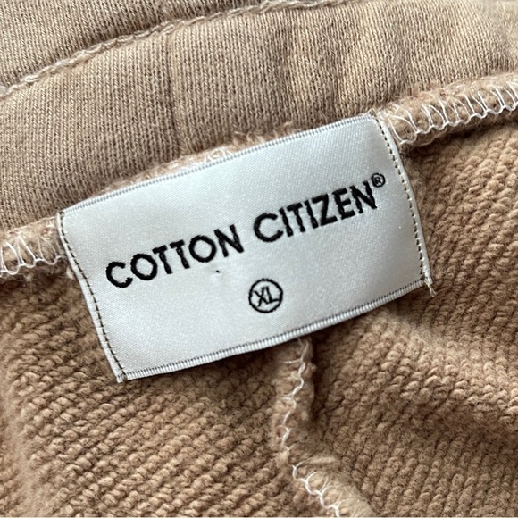 Cotton Citizen Tan Sweatpants with Velvet Stripe Trim Women's XL - Picture 3 of 9